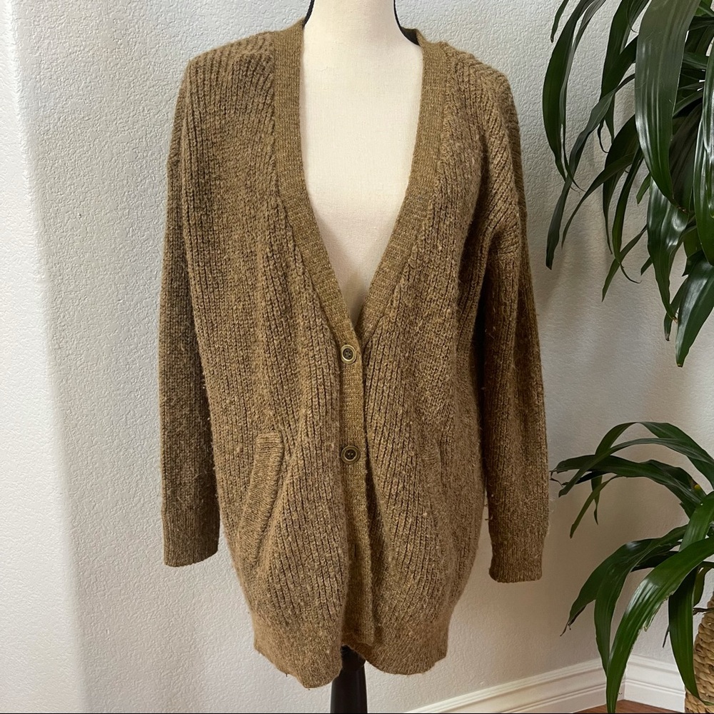 FREE PEOPLE Cloudy Day Cardigan Sweater in Camel - Picture 2 of 6